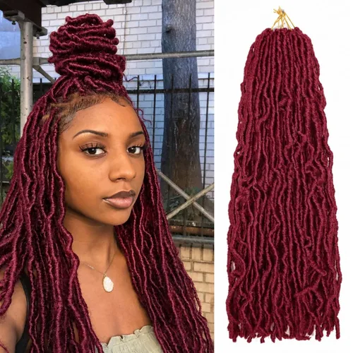 Vista 36 de Extensiones de cabello de ganchillo de 12 pulgadas de pelo sintético de ganchillo 1B, extensiones de cabello de ganchillo suaves