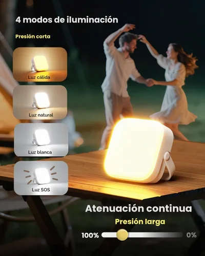 Vista 4 de Eventek Paquete de 2 Luces de Campamento de 20000mAh, Linterna de Campamento Recargable Total Hasta 288H y 4 Modos de Luz, Luces Portátiles