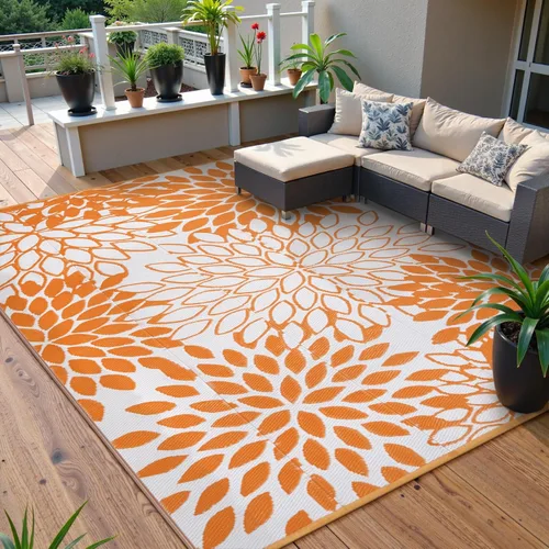Vista 35 de Anidaroel Alfombra de área para exteriores para patio, 4 x 6 pies, impermeable, reversible, alfombra de paja de plástico para exteriores, alfombra