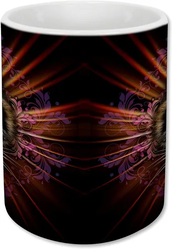 Vista 2 de Sweet Gisele Taza de tigre Taza de café de cerámica Colores ricos y vibrantes Regalo perfecto para vacaciones Apto para lavavajillas