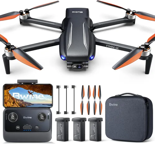 Vista 10 de Bwine Drones F7MINI 4K (RC3) con cámara para adultos, foto 8K video 4K, RC con pantalla de 1080P, transmisión de 20000 pies, vuelo de 64 minutos