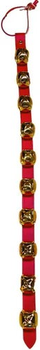 Vista 9 de Arctic Sleigh Bells - Timbres decorativos de cuero para puerta (10 pulgadas con 3 campanas, cuero marrón con campanas plateadas)