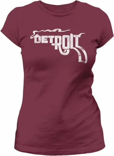 Vista 6 de Detroit Smoking Gun - Camisa para hombre y mujer, estilo vintage, suave Negro