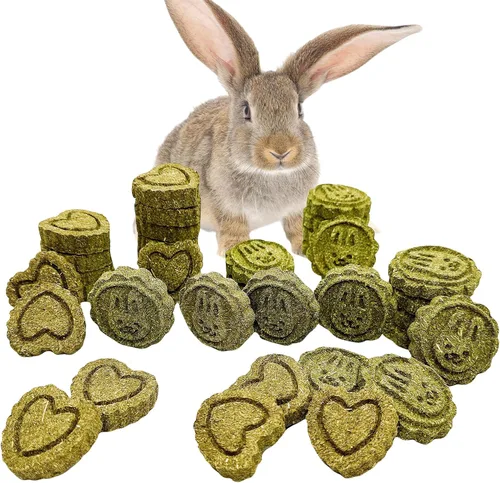 Vista 10 de 36 piezas de conejo trata conejito masticar juguetes natural Timothy heno