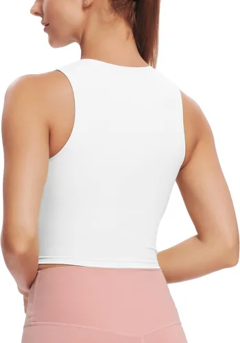 Vista 2 de Natural Feelings - Sujetadores deportivos sin mangas, con relleno extraíble, para mujer ombligueras para yoga, entrenamiento, correr