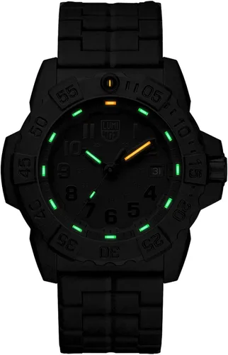 Vista 2 de Luminox Reloj de cuarzo NavySEAL Carbon Compound 3500 Series para hombre, Negro -, Pulsera
