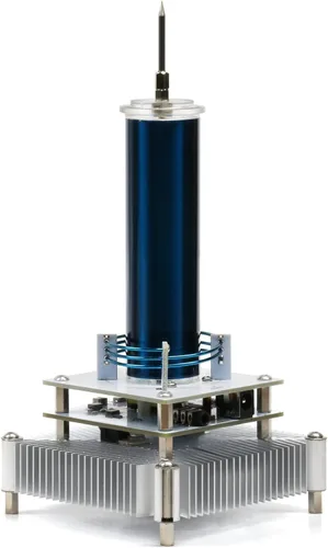 Vista 7 de Joytech Music Tesla Bobina Base acrílica Shell Arco Plasma Bocina de transmisión inalámbrica de escritorio experimental Modelo de juguete (YS01)
