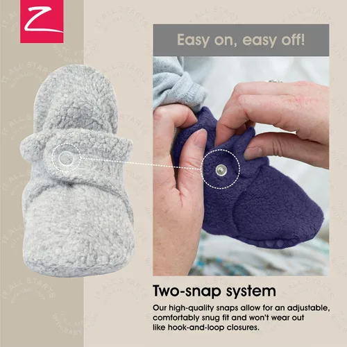 Vista 3 de Zutano Botines unisex de forro polar para bebé, esenciales para bebé, paquete de 3
