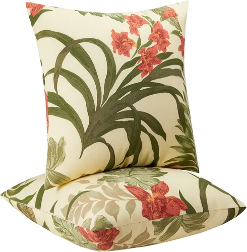 Vista 28 de JMGBird Almohadas impermeables para exteriores de 18 x 18 pulgadas para muebles de patio, cama, sofá y sofá Almohadas de exterior con inserto