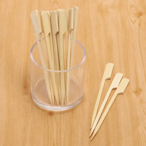 Vista 8 de 200 pinchos de bambú de 4.7 pulgadas para aperitivos, palillos de madera para cócteles, aperitivos, bocadillos de frutas, sándwich, aperitivos