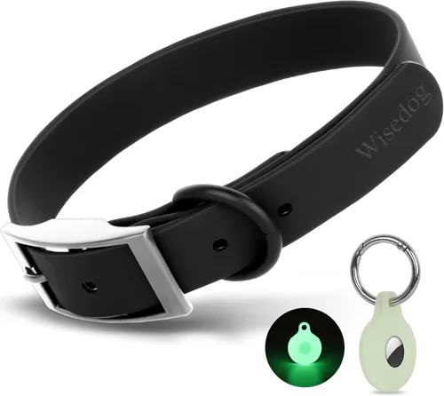 Vista 16 de Wisedog Collar de perro impermeable: ajuste múltiple de 7 a 23.6 pulgadas, correa recubierta de goma suave, fácil de limpiar, para perros pequeños