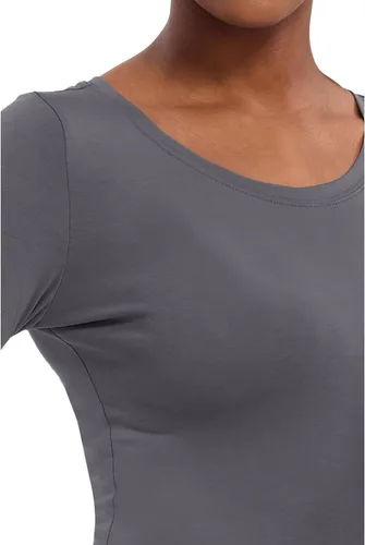 Vista 5 de Curación manos Melissa Negro playera de manga larga Peltre