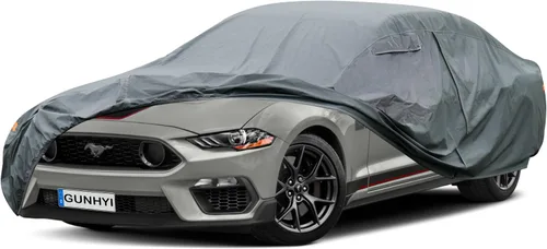 Vista 22 de GUNHYI Funda de coche de 16 capas para automóvil deportivo Coupe pequeño impermeable para todo tipo de clima, ajuste universal Mazda Miata/MX-5, BMW