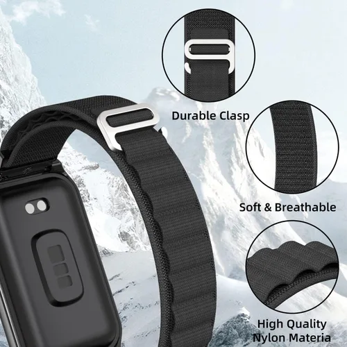 Vista 4 de Strap for Amazfit Band 7 Nylon Replacement Strap Watch Wrist Band Smart Bracelet Accessories for Amazfit 7