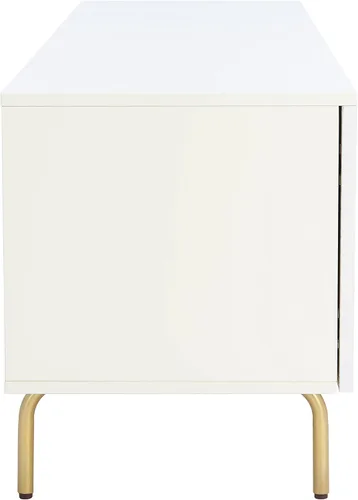 Vista 15 de SAFAVIEH Genevieve - Soporte de TV para pantalla plana de hasta 65 pulgadas, acabado lavado en blanco y negro, gabinete de almacenamiento moderno