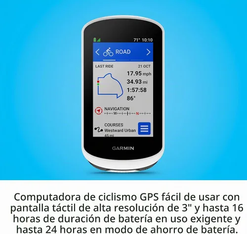 Vista 3 de Garmin Edge® Explore 2 Power, navegador GPS para ciclismo fácil de usar, compatibilidad con eBike, mapas y navegación, con características