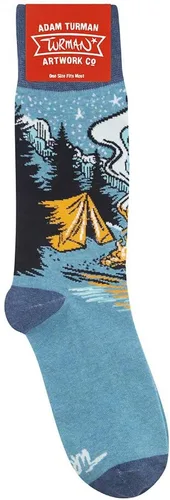 Vista 4 de Calcetines divertidos con temática al aire libre, regalos novedosos para la naturaleza, senderismo, parrilla, ciclismo, caza, golf, pesca, camping
