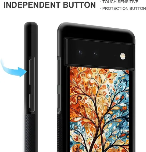 Vista 1957 de Compatible con Google Pixel 4A 5G Mobile Case Creative Acrylic Panel trasero Silicona Protección Grip especialmente diseñado para Google Pixel 4A 5G