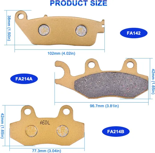 Vista 4 de Juego de pastillas de freno delanteras y traseras de repuesto para TRIUMPH Bonneville (865cc Spirit T214 T100 Black America), Scrambler/Speedmaster