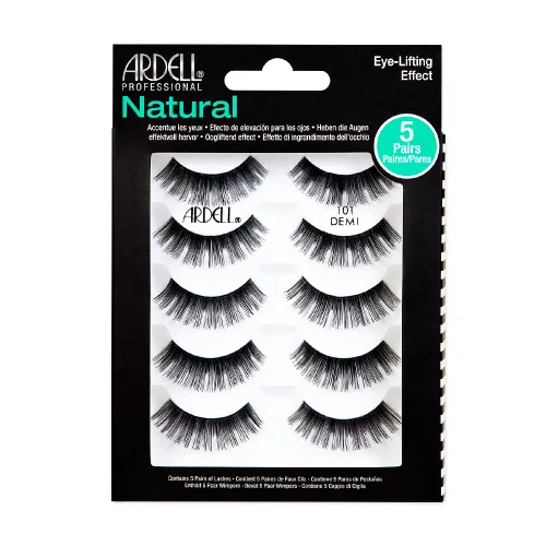 Vista 7 de Ardell Demi Wispies #101 - Pestañas postizas de aspecto natural, color negro, ligeras, de aspecto natural, 4 pares x 1 paquete