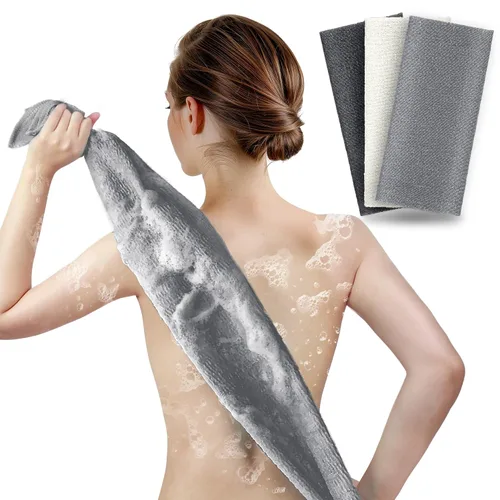 Vista 18 de ARCH&M Toalla Exfoliante, Toalla de Baño Japonesa, Exfoliante Coreano, Exfoliante Corporal de Nailon, Exfoliante de Espalda para Ducha, Alternativa