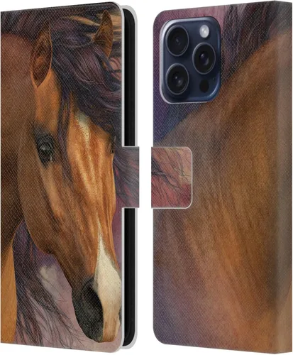 Vista 248 de Head Case Designs Officially Licensed Laurie Prindle A Morgan Christmas Western Stallion Leather Wallet Case Compatible with Samsung Galaxy A07 4G