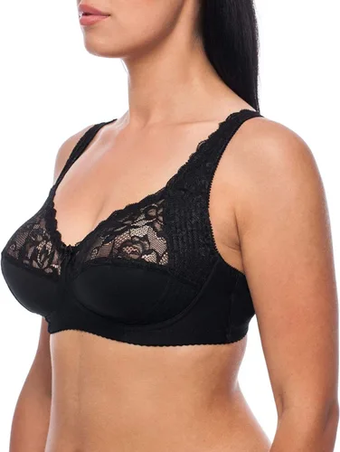 Vista 5 de Sujetadores para mujer, sin varillas, sin varillas, cobertura completa, talla grande, minimizador Negro