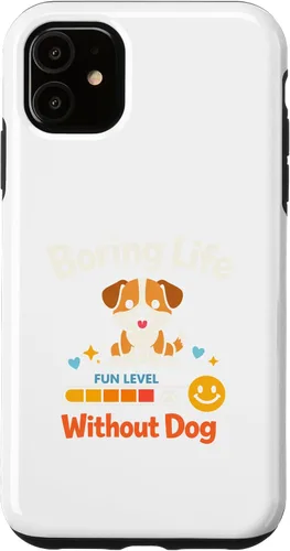 Vista 8 de Boring Life Without Dog Funny for Man Woman Kids Case for iPhone 16