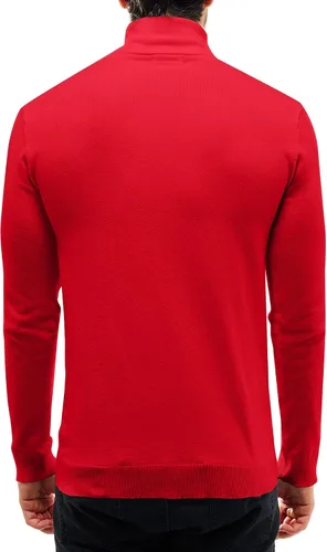 Vista 2 de Light Face Suéter de cuello alto ajustado para hombre, tejido casual, ligero, térmico, manga larga, suéter básico