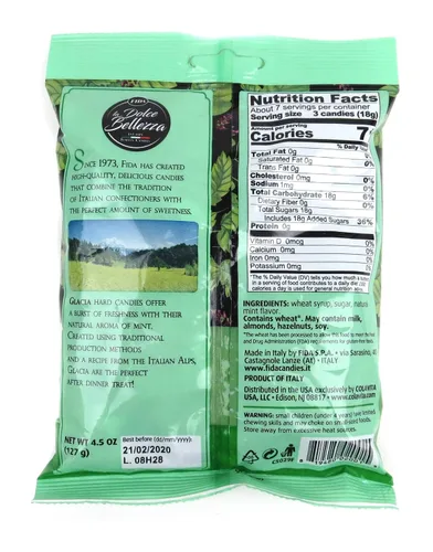 Vista 2 de FIDA la Dolce Bellezza Glacia - Caramelo duro, bolsa de 4.5 onzas