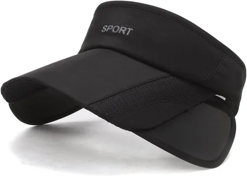 Vista 15 de Viseras solares para mujer con visera retráctil, visera de golf, protección UV, gorra de playa, tenis, correr, deporte, sombrero ajustable