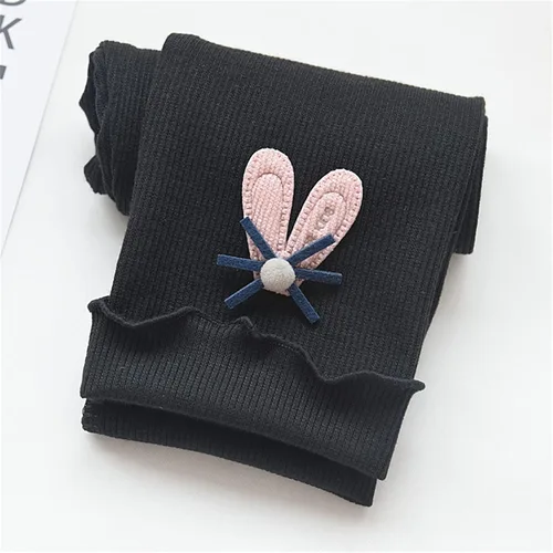Vista 2 de Leggings para niñas pequeñas, pantalones para niñas pequeñas, con estampado de algodón, con forro cálido, mallas elásticas de longitud completa