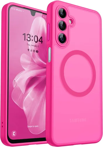 Vista 22 de CANSHN Funda diseñada para Samsung Galaxy A16-5G [protección completa de la cámara] [compatible con Magsafe] funda protectora trasera translúcida