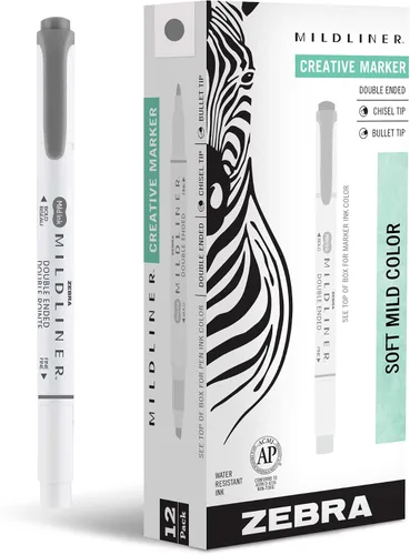 Vista 29 de Zebra Pen Mildliner - Resaltadores de doble punta, puntas anchas y finas, ideales para resaltar la Biblia, sin sangrado, suministros escolares