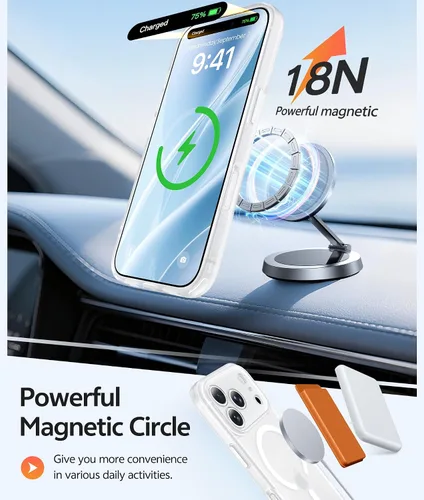 Vista 470 de FNTCASE Funda para Motorola Moto G-Stylus-5G-2025: Funda magnética translúcida mate a prueba de golpes para Moto G Stylus 2026, funda protectora
