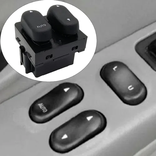 Vista 4 de Interruptor de ventana eléctrica principal del lado del conductor compatible con Ford F-150/1999 2000 F250 F350/2001 2002 Ford Lobo 2 puertas Pickup