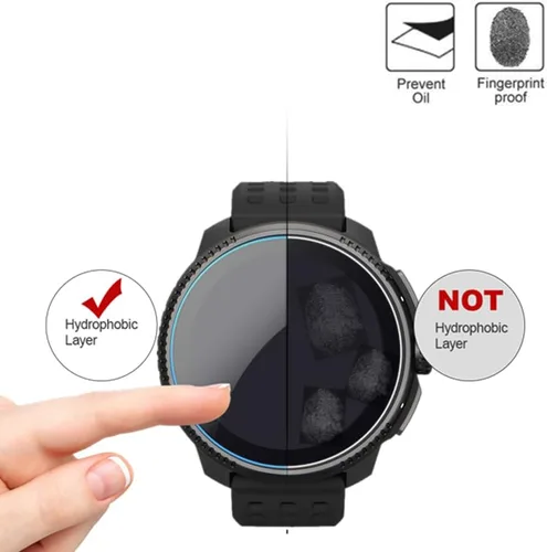 Vista 4 de Protector de pantalla compatible con Suunto Race 2 / Race, película protectora de vidrio templado antiarañazos 9H (3 unidades)