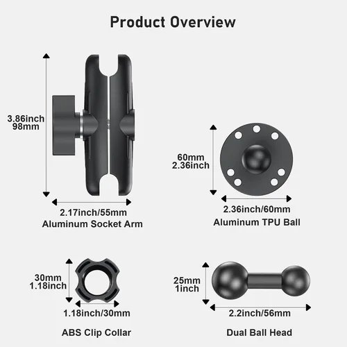 Vista 7 de Soporte industrial de la tableta para el camión y el vehículo, soporte resistente del iPad de la base del taladro Holder for Car, Adjustable