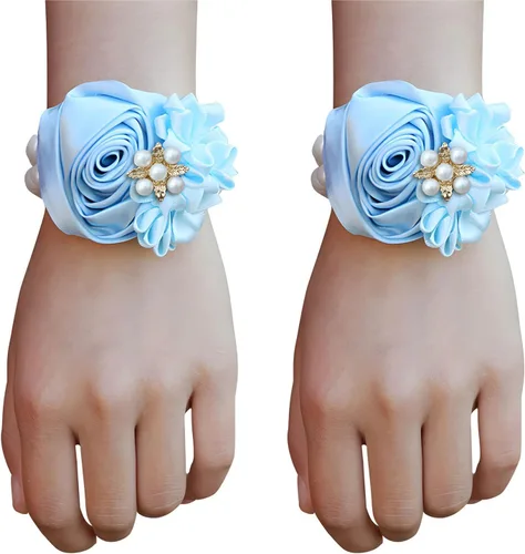 Vista 15 de Boutonniere de rosas de satén, 2 piezas para boda, novio, padrino, padrino, mejor hombre, padre, alfiler de solapa, agujero de botón, flor