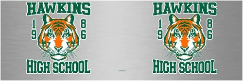Vista 4 de Netflix Stranger Things Hawkins High School - Taza de viaje de acero inoxidable, 27 onzas, multicolor