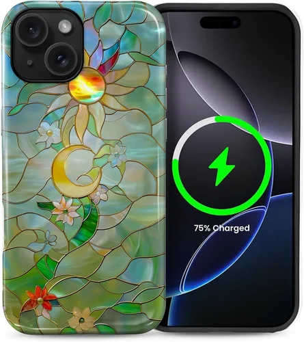 Vista 13 de Funda Compatible con iPhone 13/14 [Compatible con MagSafe] Protección de Doble Capa de Cáscara Dura Híbrida, Funda Magnética Protectora a Prueba