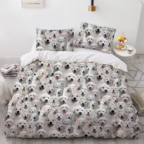 Vista 18 de Juego de funda de edredón de Malinois belga, juego de ropa de cama decorativo de 3 piezas con 2 fundas de almohada, funda de edredón suave, juego