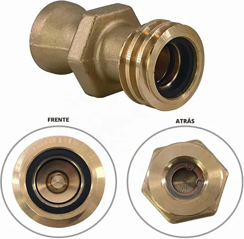 Vista 6 de RE7141F RE7141M Adaptador de tanque de propano para carretilla elevadora Conector de válvula de montaje