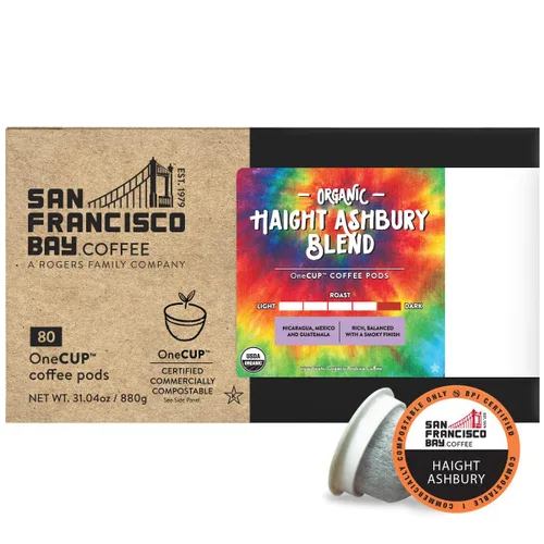 Vista 25 de SF Bay Coffee Organic Rainforest Blend, 12 unidades, Cápsulas de café compostables, tostado medio, compatible con K Cup incluyendo Keurig