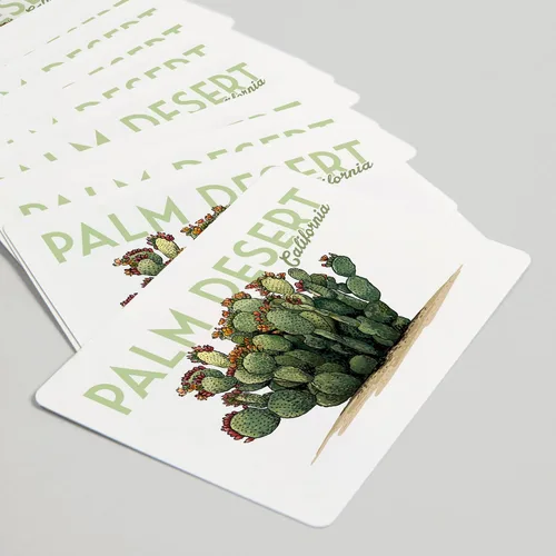 Vista 5 de Lantern Press Palm Desert, California, cactus tuna (52 cartas de juego, baraja de cartas de tamaño póquer con comodines)