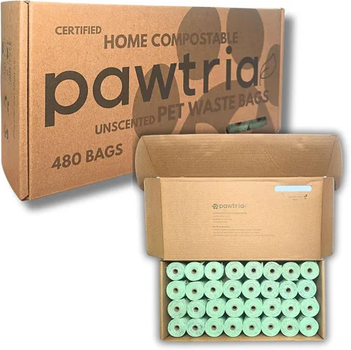 Vista 13 de Pawtopia Bolsas biodegradables para excrementos de perro, 60 unidades, compostables para el hogar, a prueba de fugas, fáciles de abrir