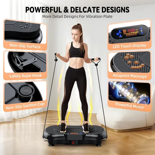 Vista 15 de PBYRD Vibration Plate Exercise Machine for Lymphatic Drainage Weight Loss