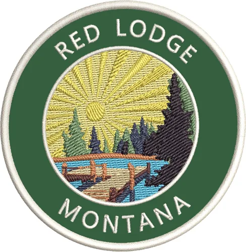 Vista 5 de Lake Dock - Red Lodge - Montana - Parche decorativo bordado de 3.5 pulgadas, para planchar o coser, para vacaciones, aventura, tema novedoso