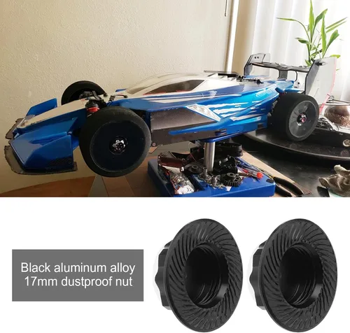 Vista 2 de 4 piezas de tuerca hexagonal de 0.669 in para automóvil a control remoto, cubierta antipolvo, repuesto para 1/8, modelo de automóvil RC todoterreno