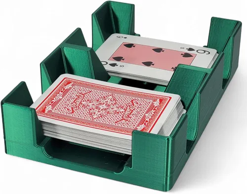 Vista 22 de Bandeja de plástico negro para cartas o carrito, no giratoria, fabricada en Estados Unidos Non-Swivel, Deluxe Plastic, Holds up to 2 decks, Does